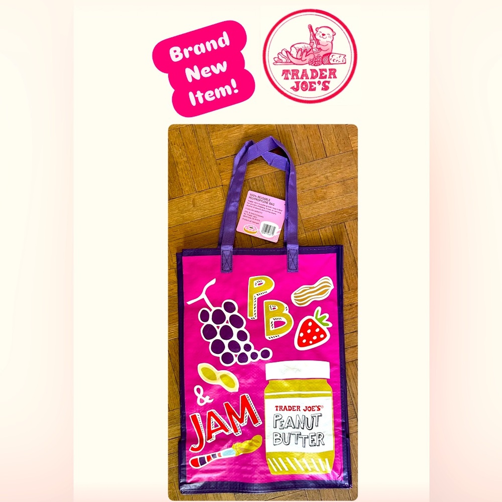 NWT Trader Joe's “Comfort Foods” Shopping Tote Bag